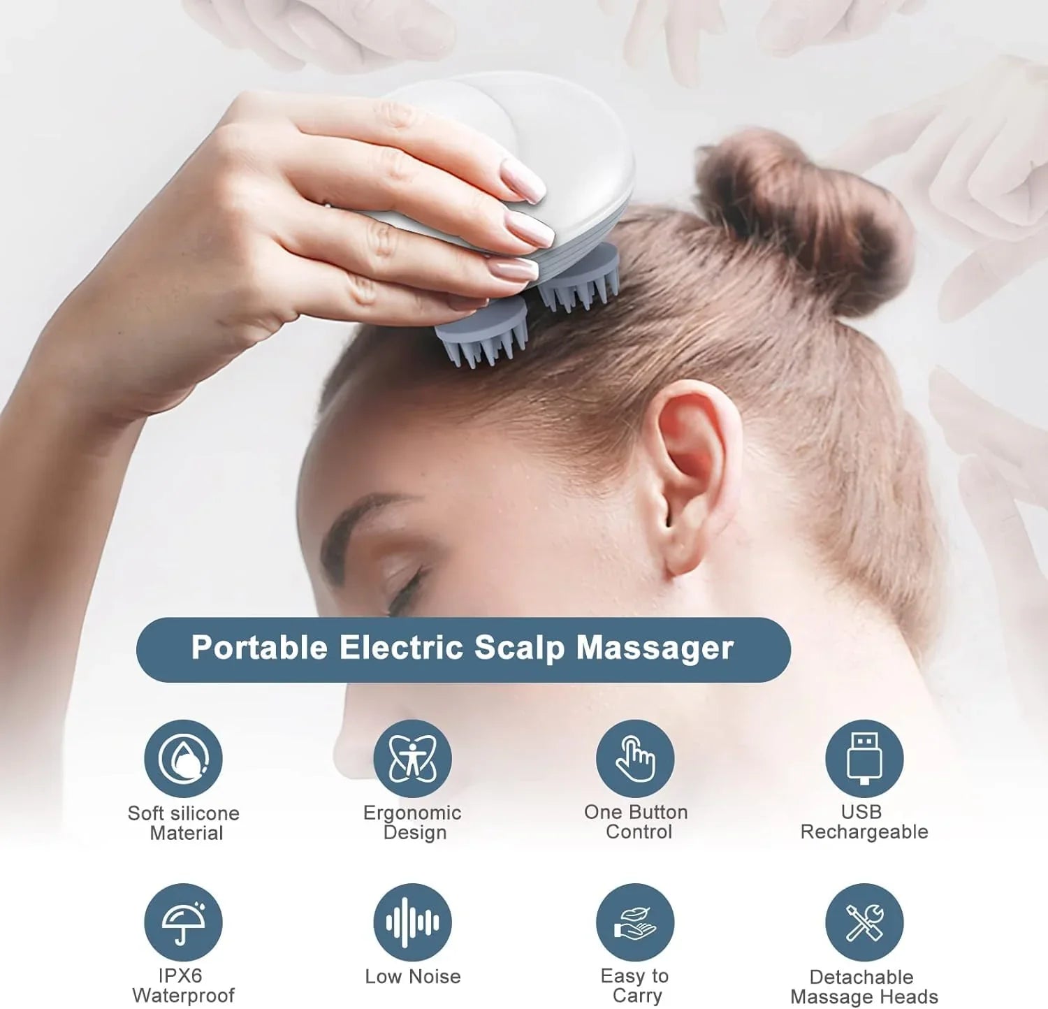 CalmScalp Pro™ - Smart Scalp Massager for Stress Relief & Hair Growth