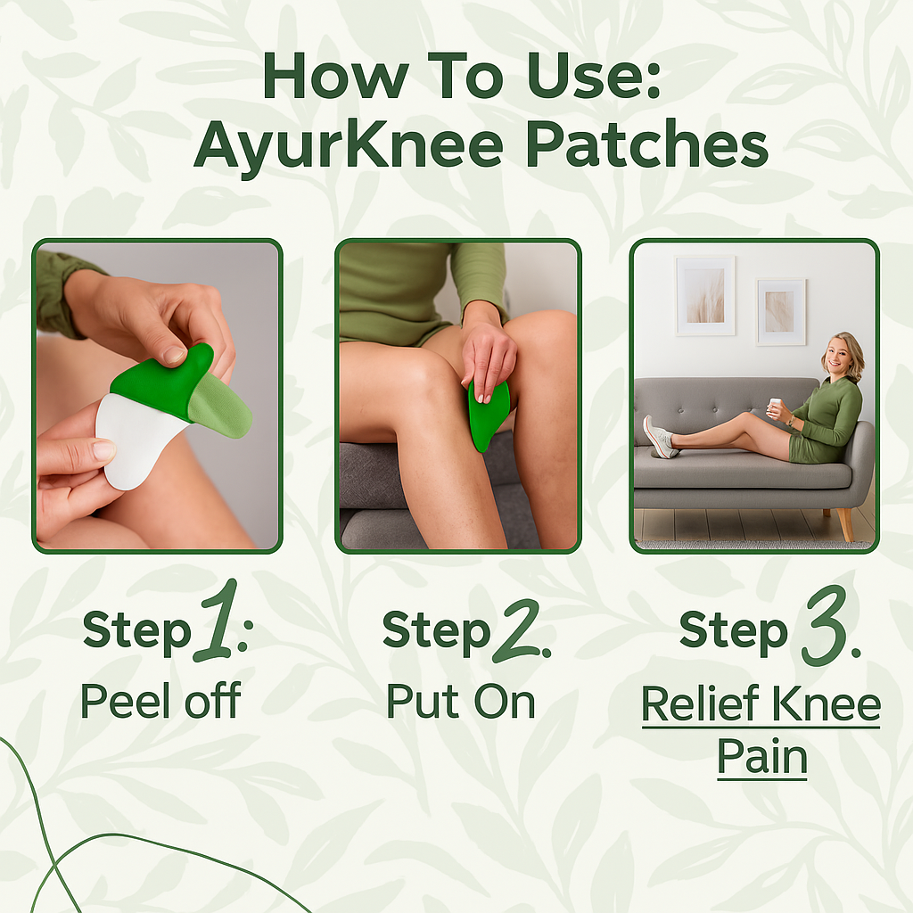 AyurKnee™ Pain Relief Ayuvedic Patches (Pack of 12)