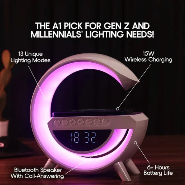 GlowCharge™ Smart 3-in-1 Lamp, Charger & Speaker