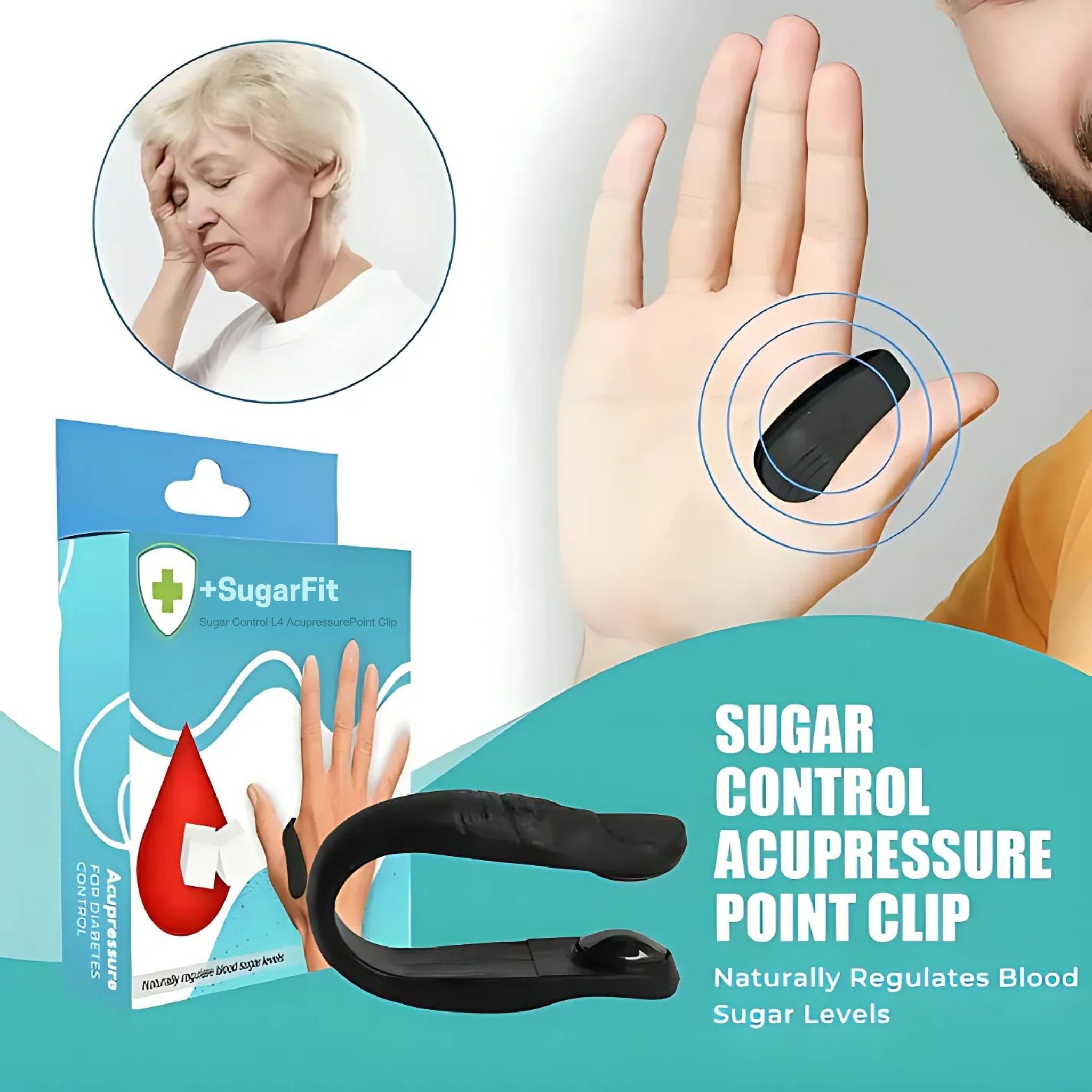 Buy 1 Get 1 SugarFix™+ Acupressure LI4 Point Clip