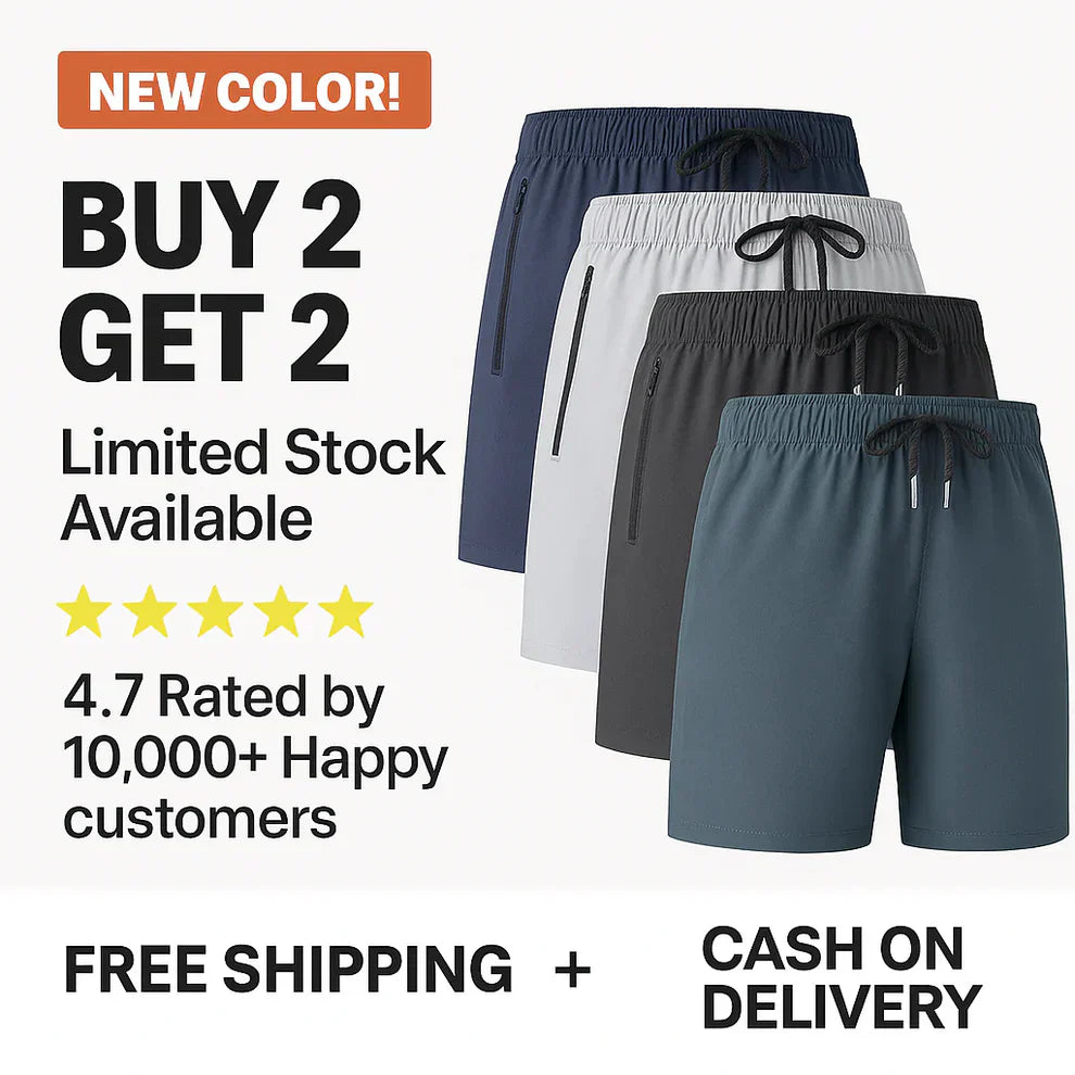 SummerFlex™ Ultra-Stretch Mens Shorts (Pack of 4)